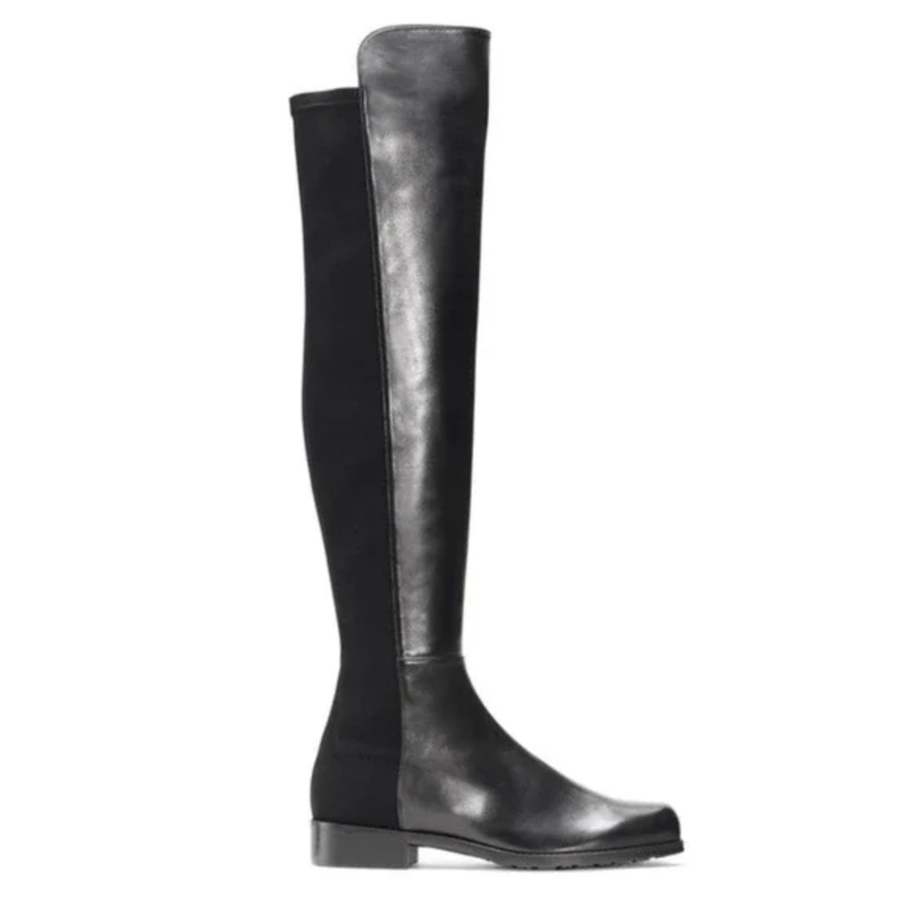 Stuart Weitzman 5050 Over The Knee Boots Black Nappa Leather Size 8
